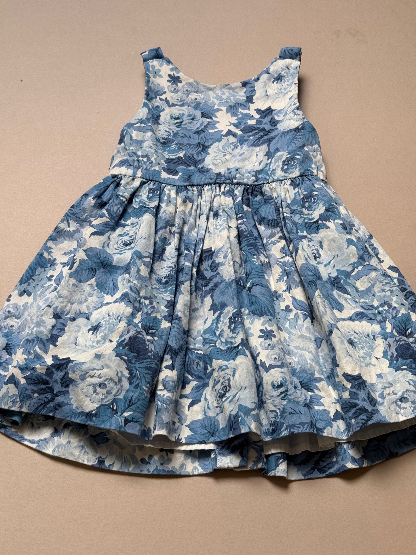 Ralph Lauren Blue Floral Cotton Summer Dress in 18 Months