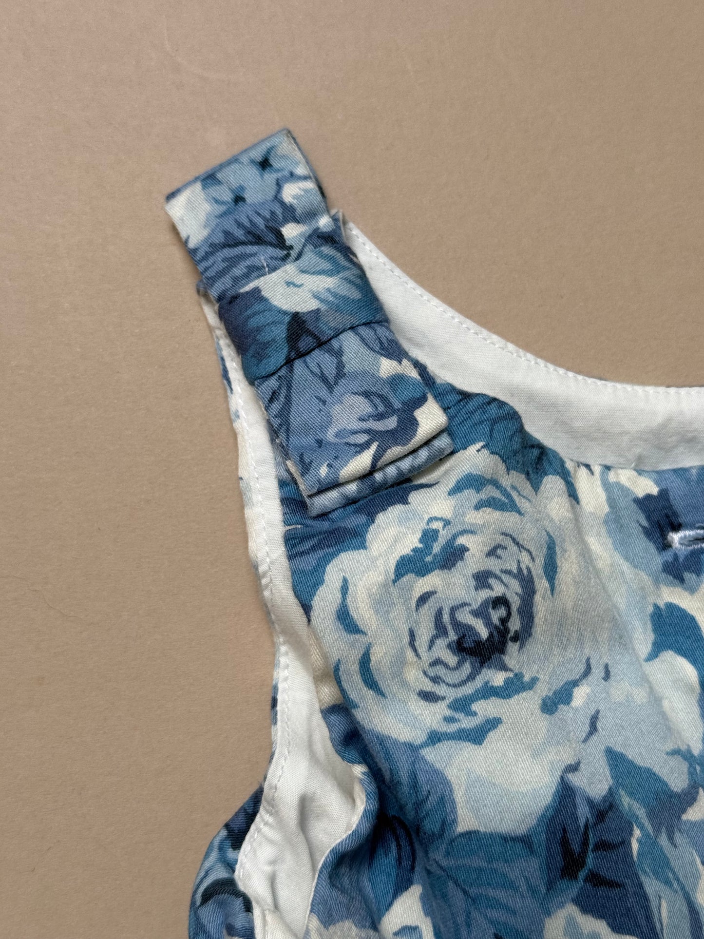 Ralph Lauren Blue Floral Cotton Summer Dress in 18 Months