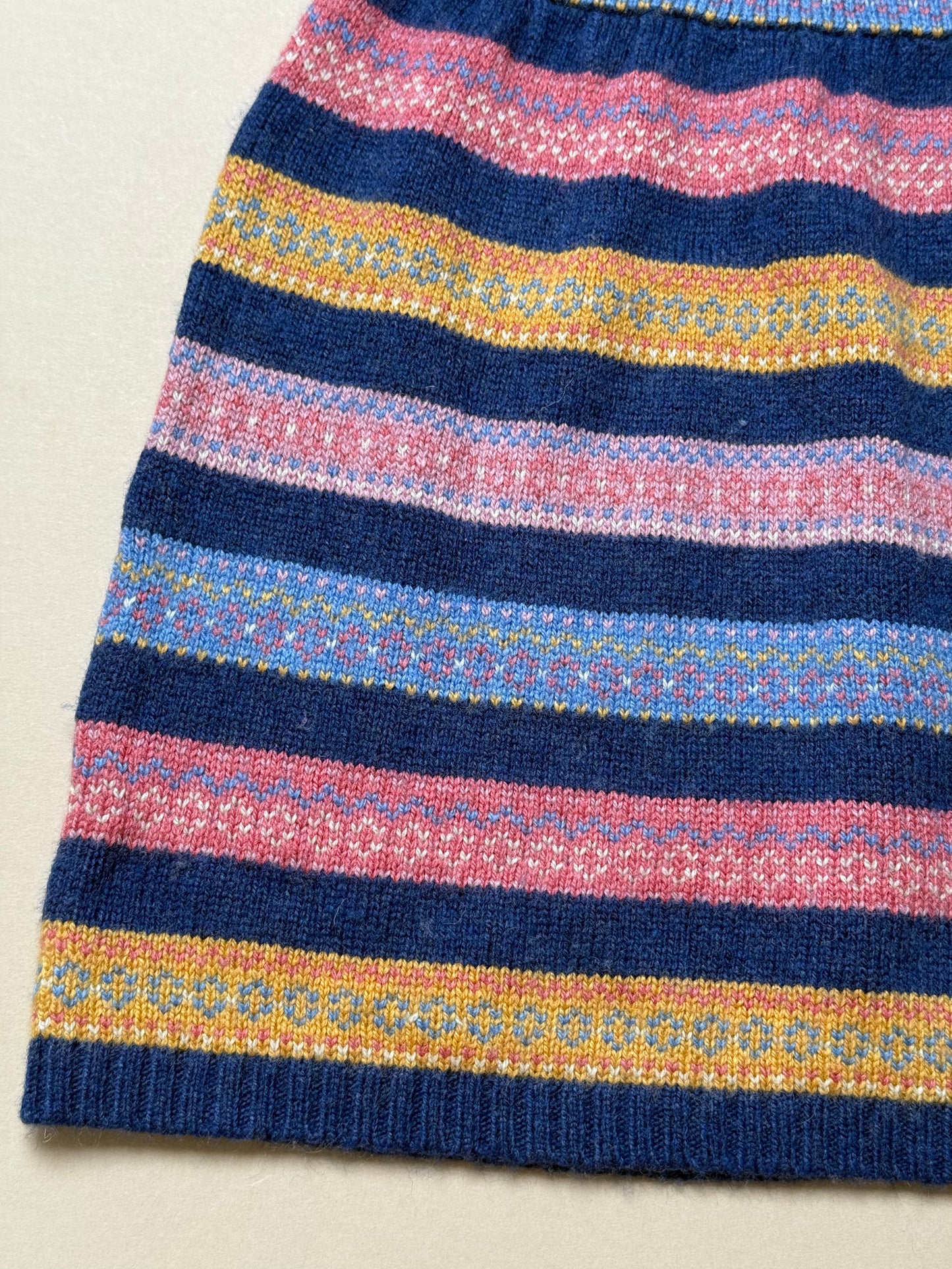JoJo Maman Bebe Knitted Fairisle Jumper Dress in 12-18 Months