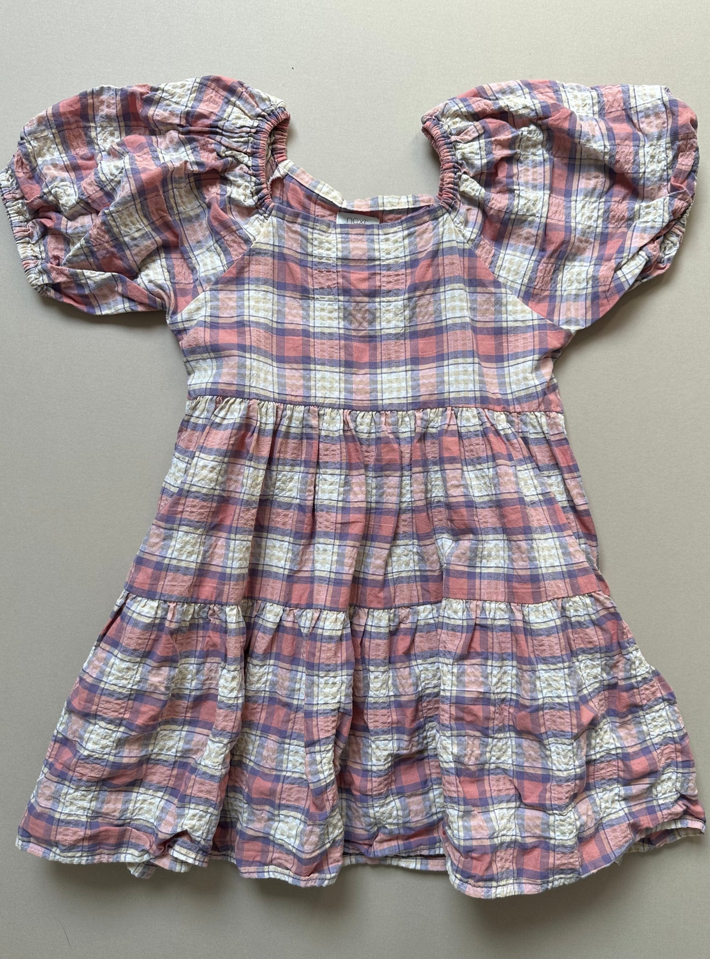 Next Checked Puff Sleeved Summer Dress in 5 Years