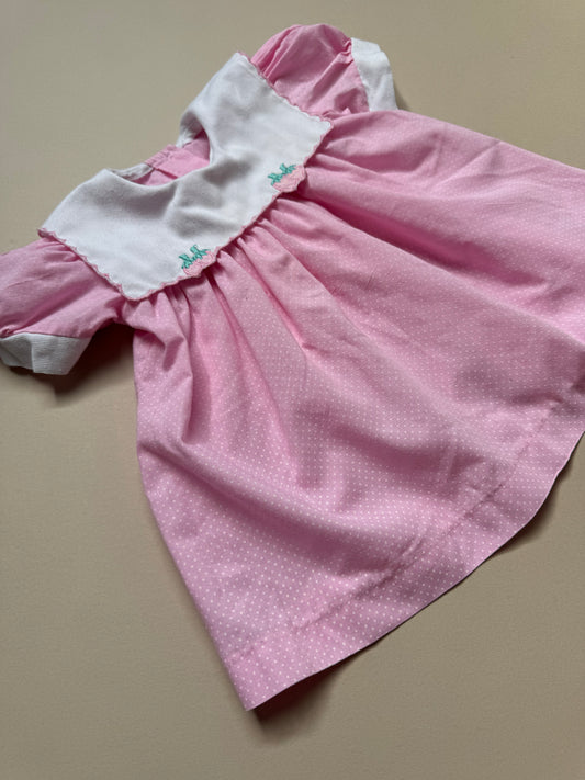 Handmade Strawberry Collared Dress Best Fit 3-6 Months