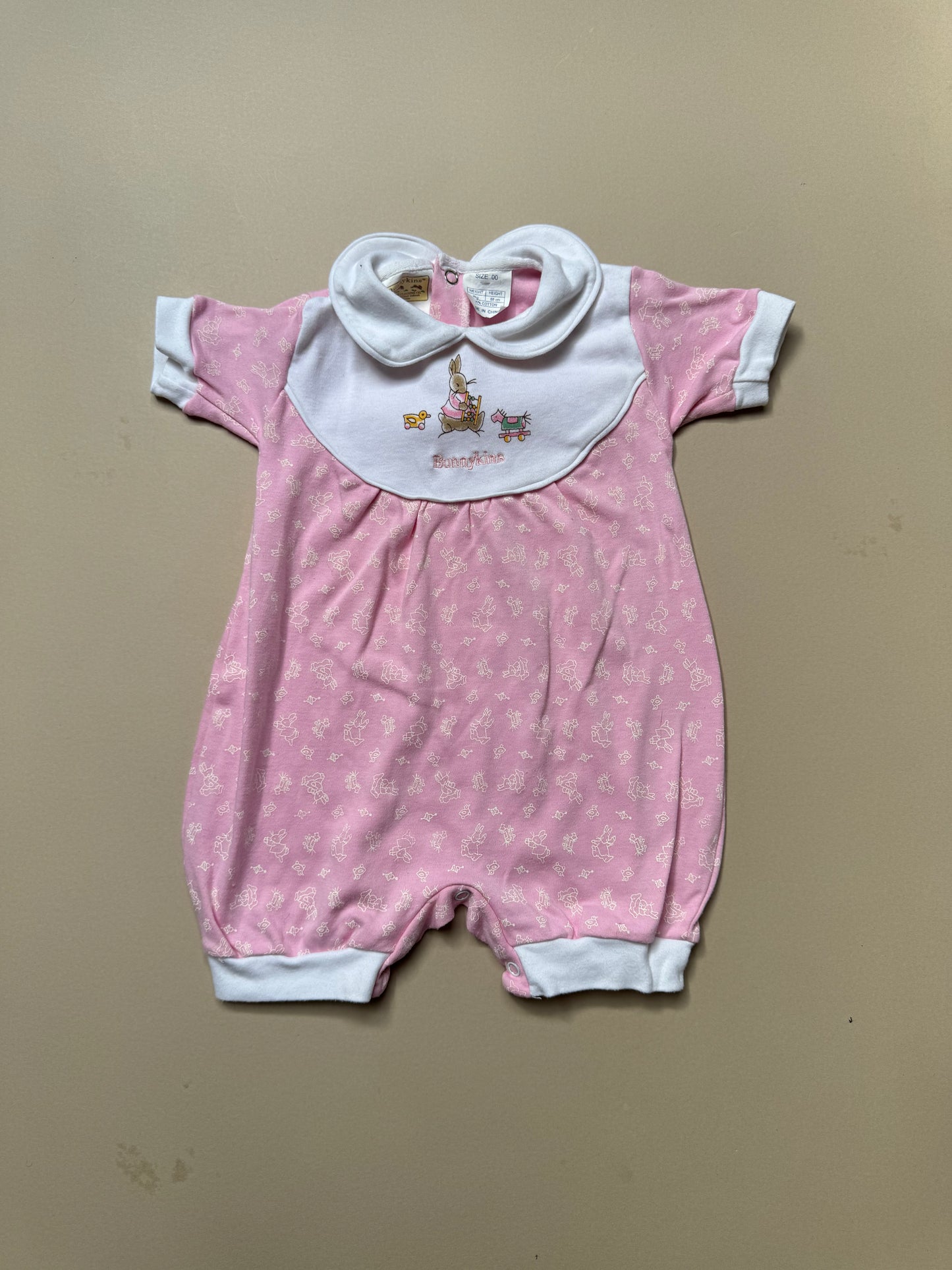 Vintage Bunnykins Bunny Printed Onesie Best Fit 6 Months