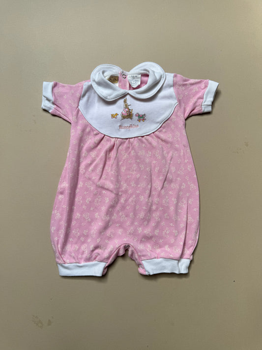 Vintage Bunnykins Bunny Printed Onesie Best Fit 6 Months