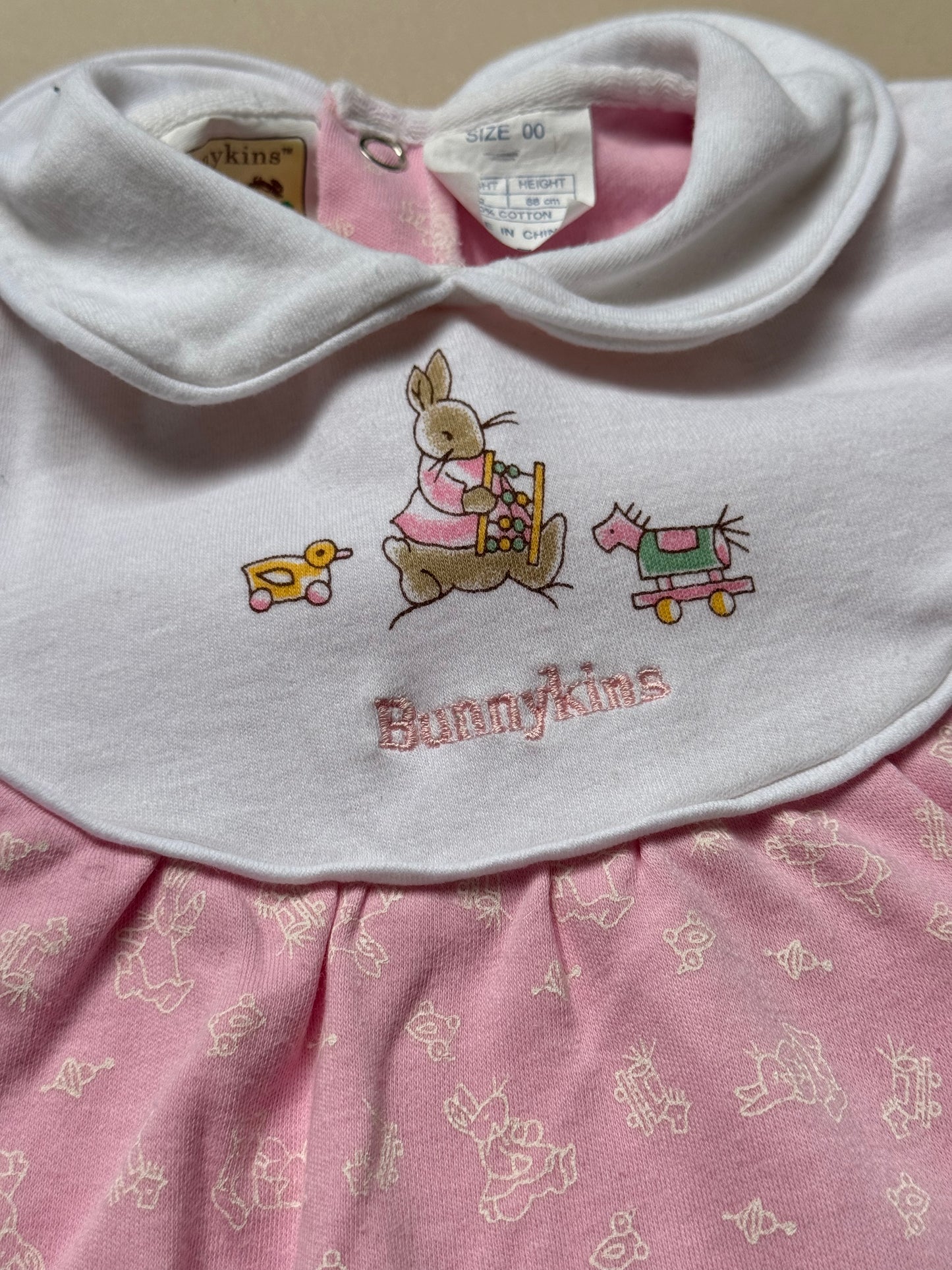 Vintage Bunnykins Bunny Printed Onesie Best Fit 6 Months