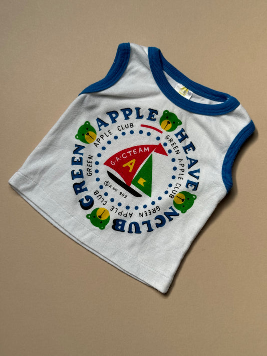 Vintage QS Green Apple Heaven Club Vest in 6-12 Months