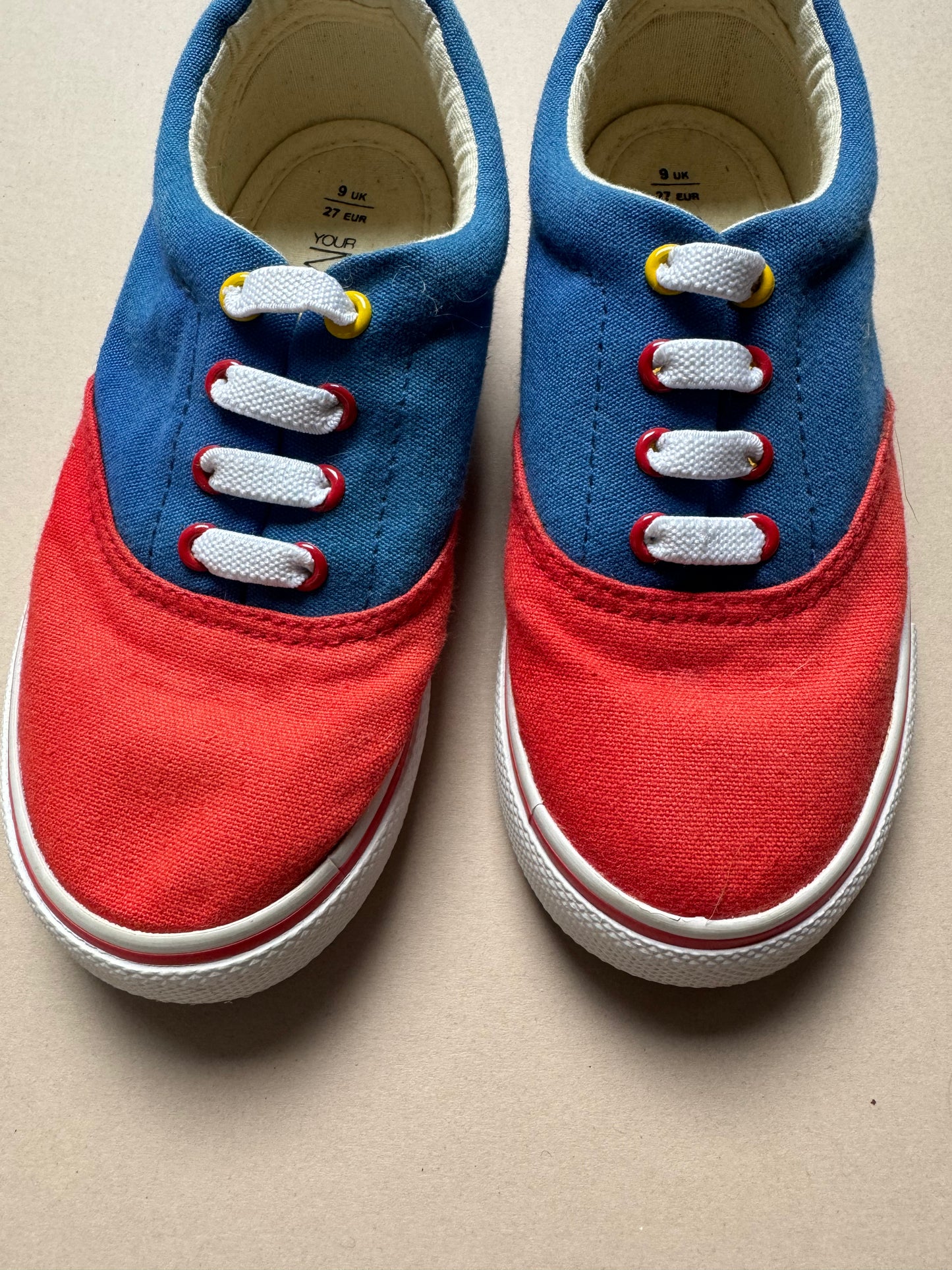 Marks & Spencer Tri Colour Canvas Trainers in UK 9