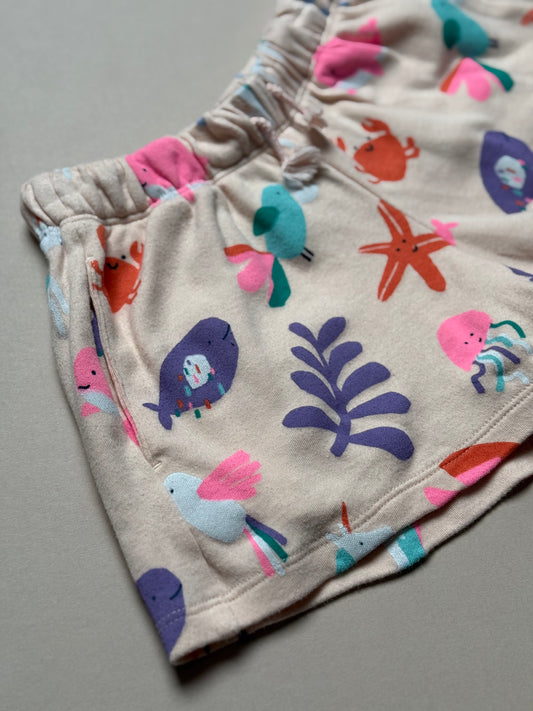 Marks & Spencer Under The Sea Cotton Shorts in 3-4 Years