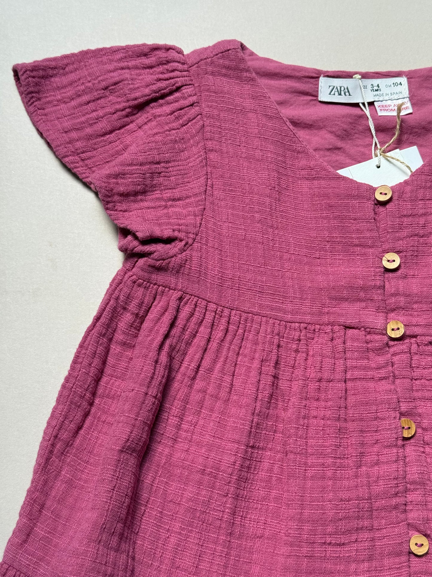 Zara Romantic Pink Summer Dress in 3-4 Years