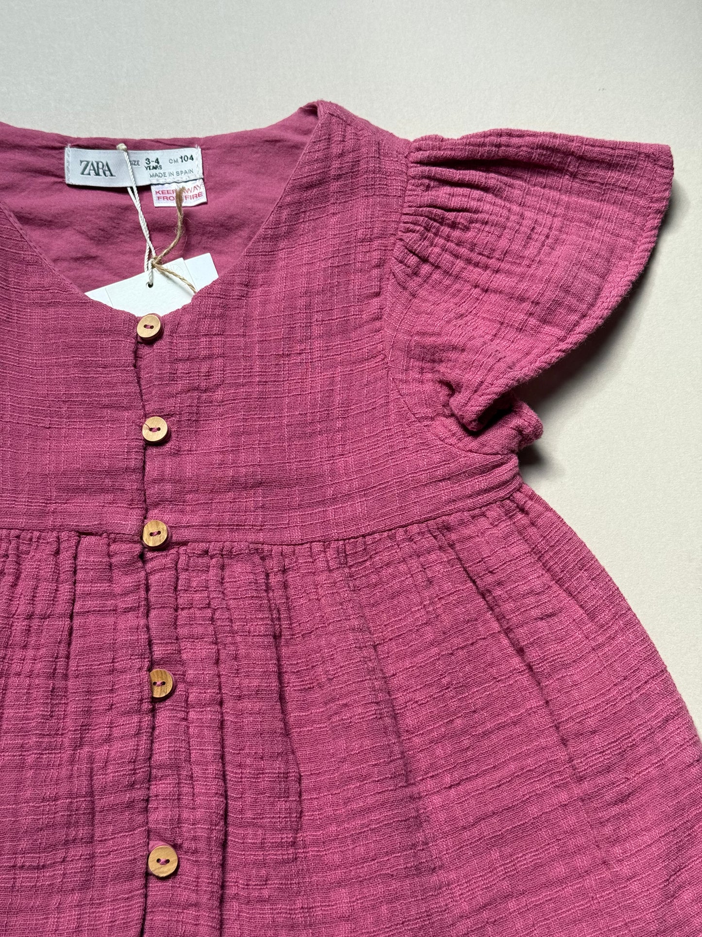 Zara Romantic Pink Summer Dress in 3-4 Years