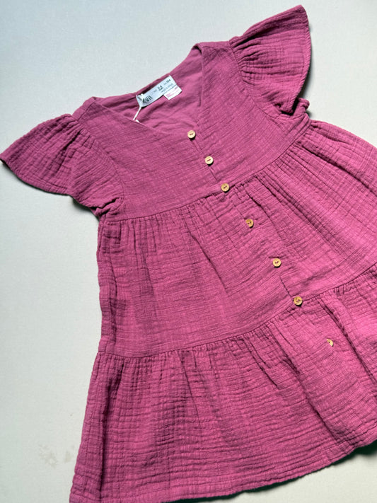 Zara Romantic Pink Summer Dress in 3-4 Years
