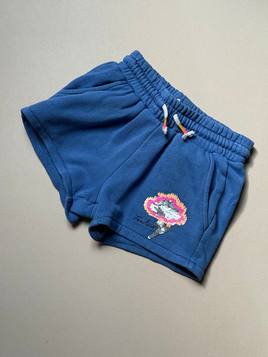 Mini Boden Sequinned Thunder Cloud Cotton Shorts in 6 Years