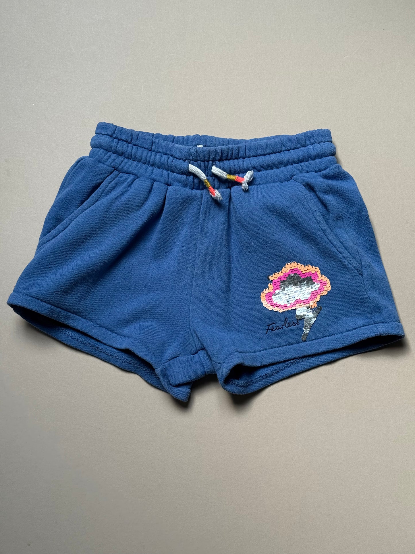 Mini Boden Sequinned Thunder Cloud Cotton Shorts in 6 Years