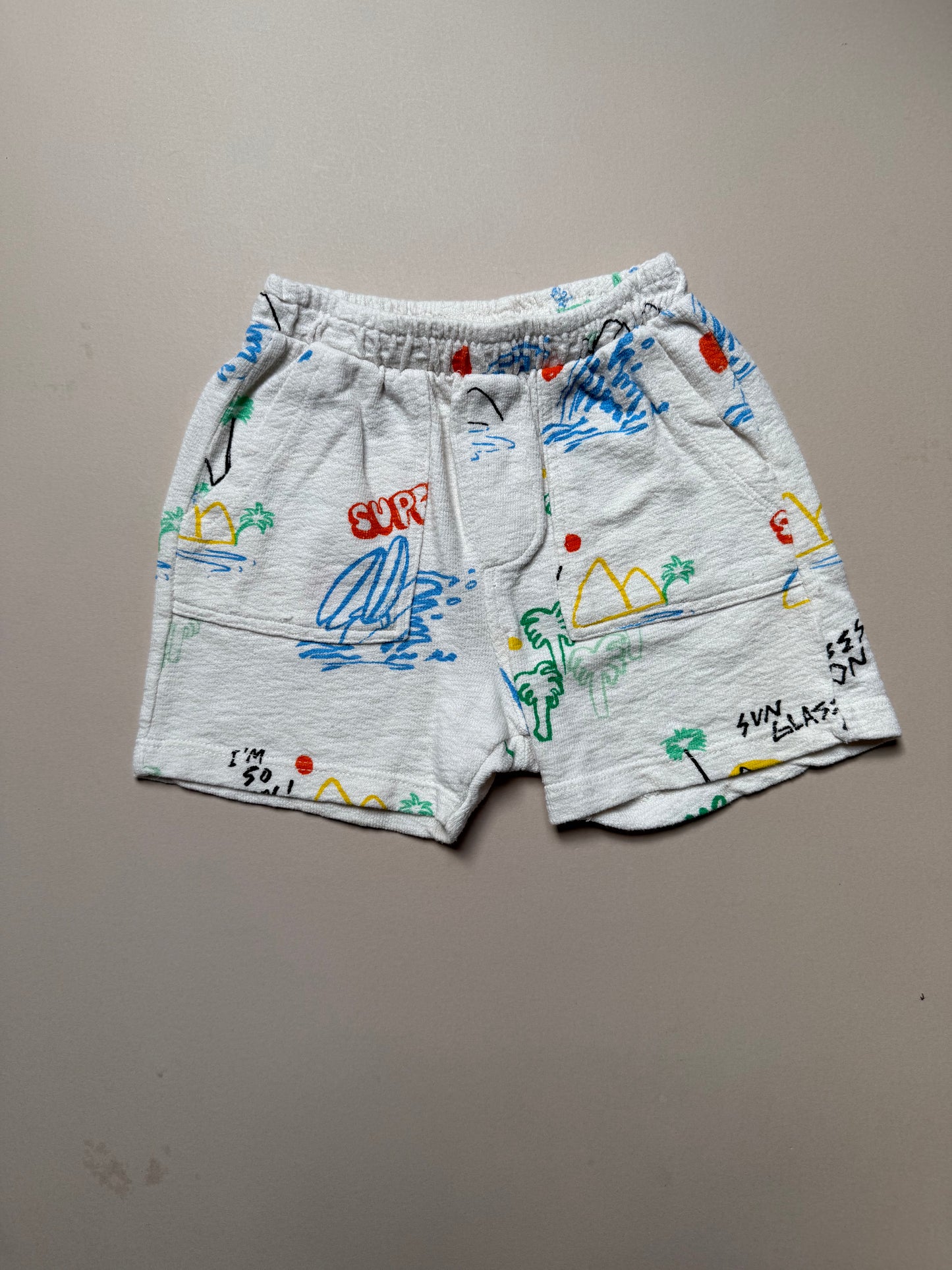 Zara Summer Printed Towelling Shorts in 2-3 Years