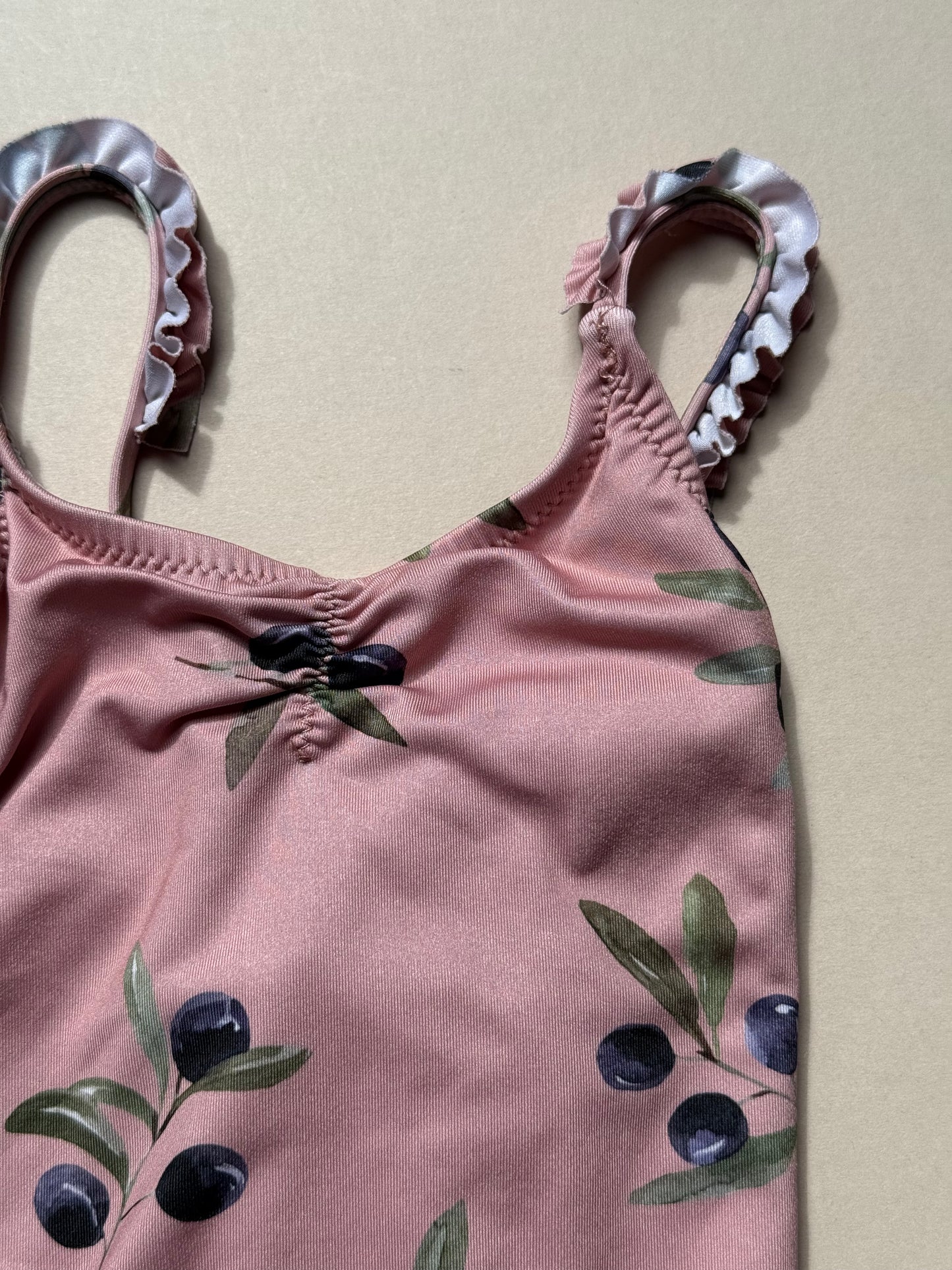 Zara Olive Printed Swimming Costume in 2-3 Years
