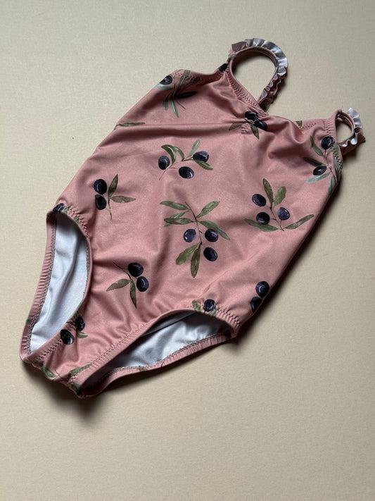 Zara Olive Printed Swimming Costume in 2-3 Years