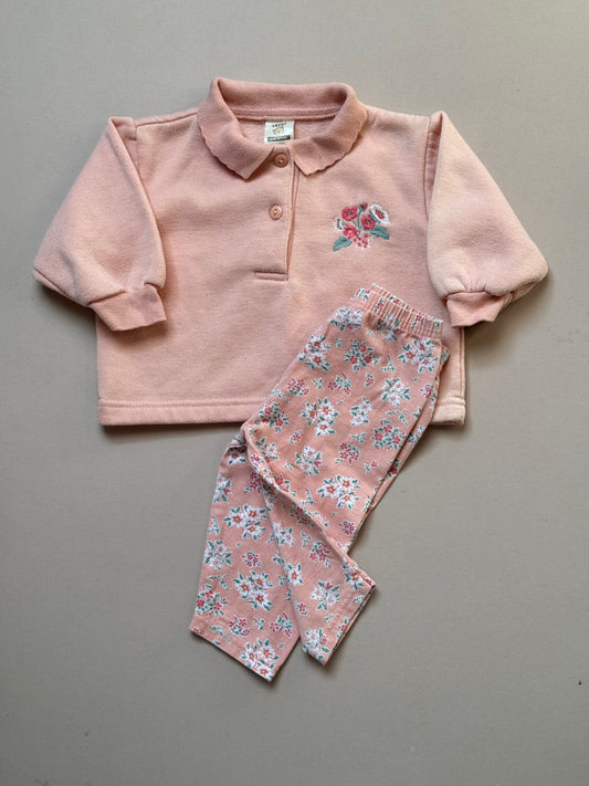 Vintage Adams Floral Sweat Top & Leggings Set in 3-6 Months