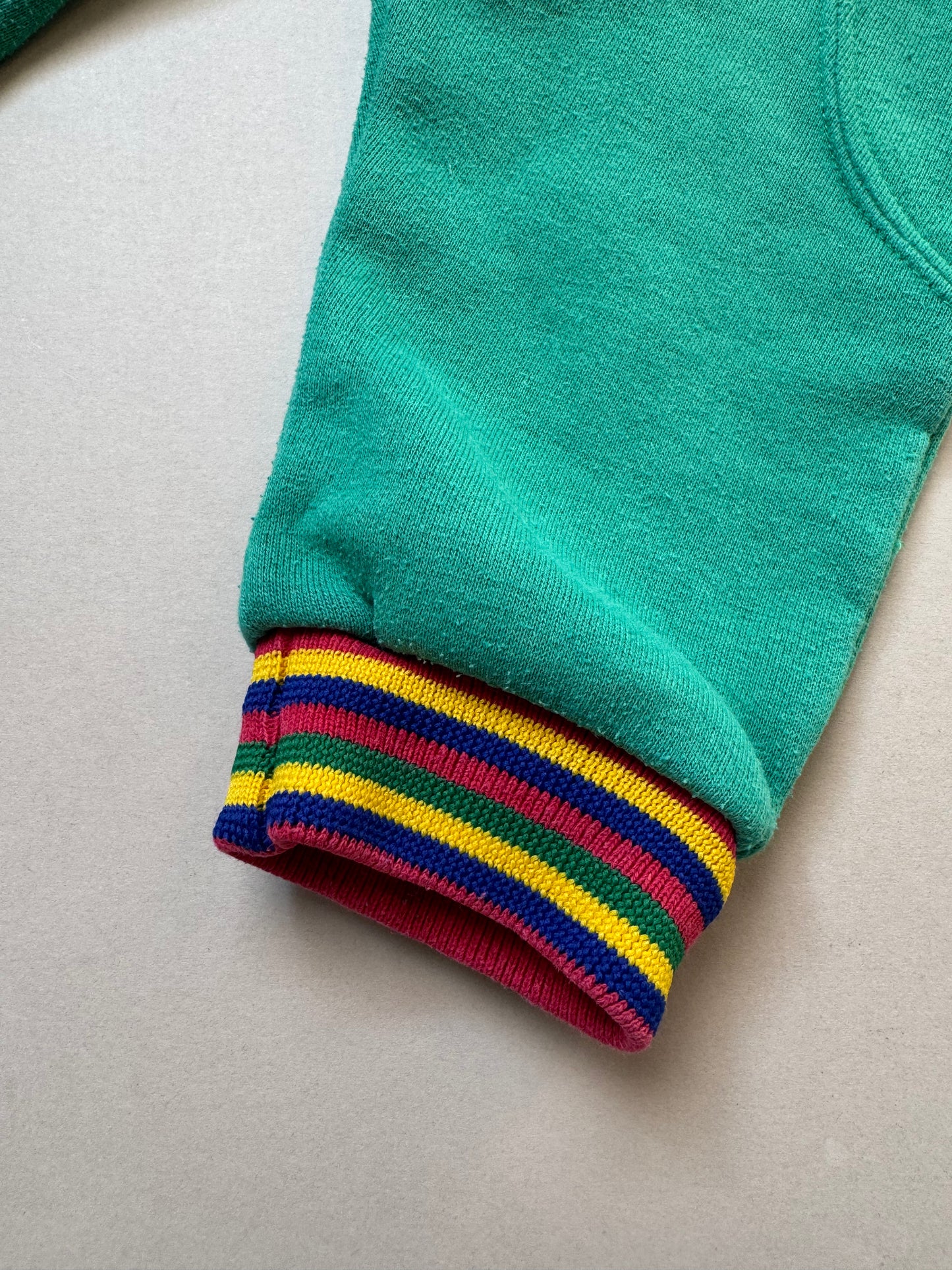 Vintage Debenhams Green Jogging Bottoms in 6-12 Months