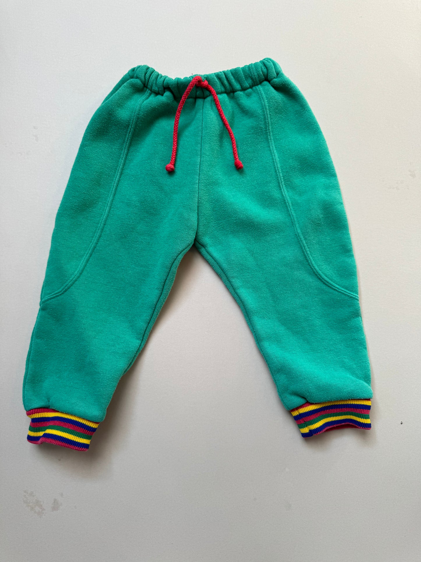 Vintage Debenhams Green Jogging Bottoms in 6-12 Months