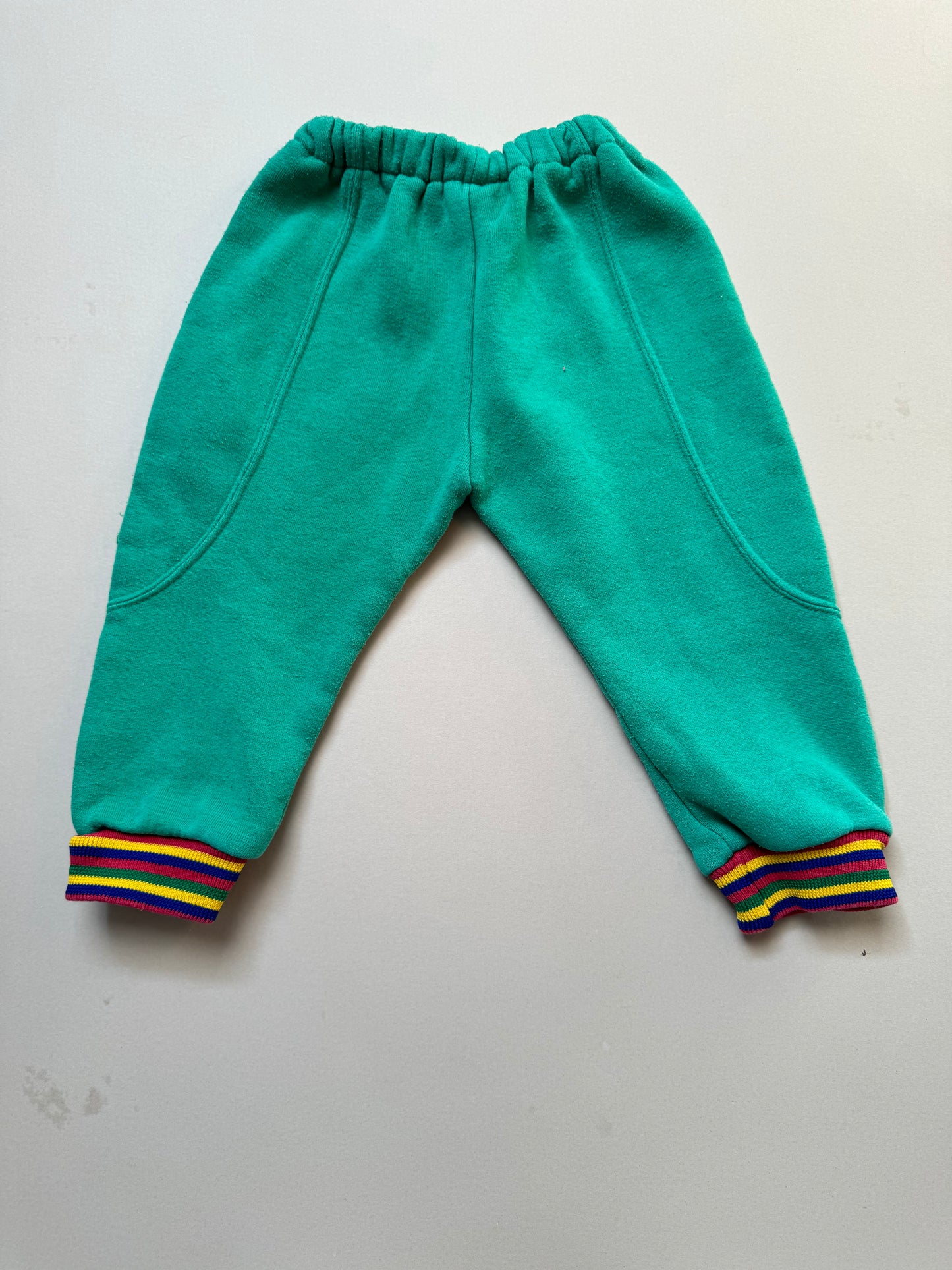 Vintage Debenhams Green Jogging Bottoms in 6-12 Months