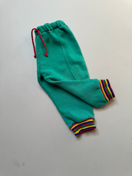 Vintage Debenhams Green Jogging Bottoms in 6-12 Months