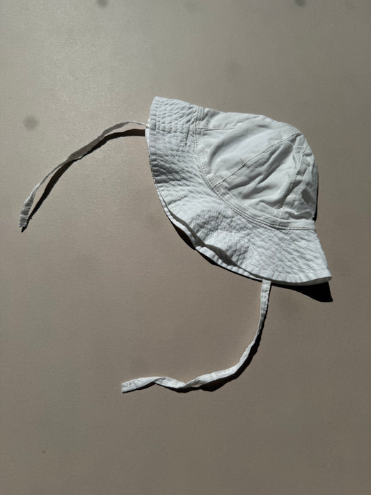 H&M White Basic Cotton Sun Hat in 6-12 Months
