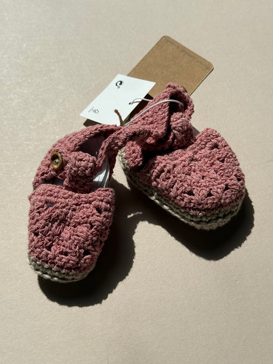 Zara Pink Crochet Sandals UK Size 3
