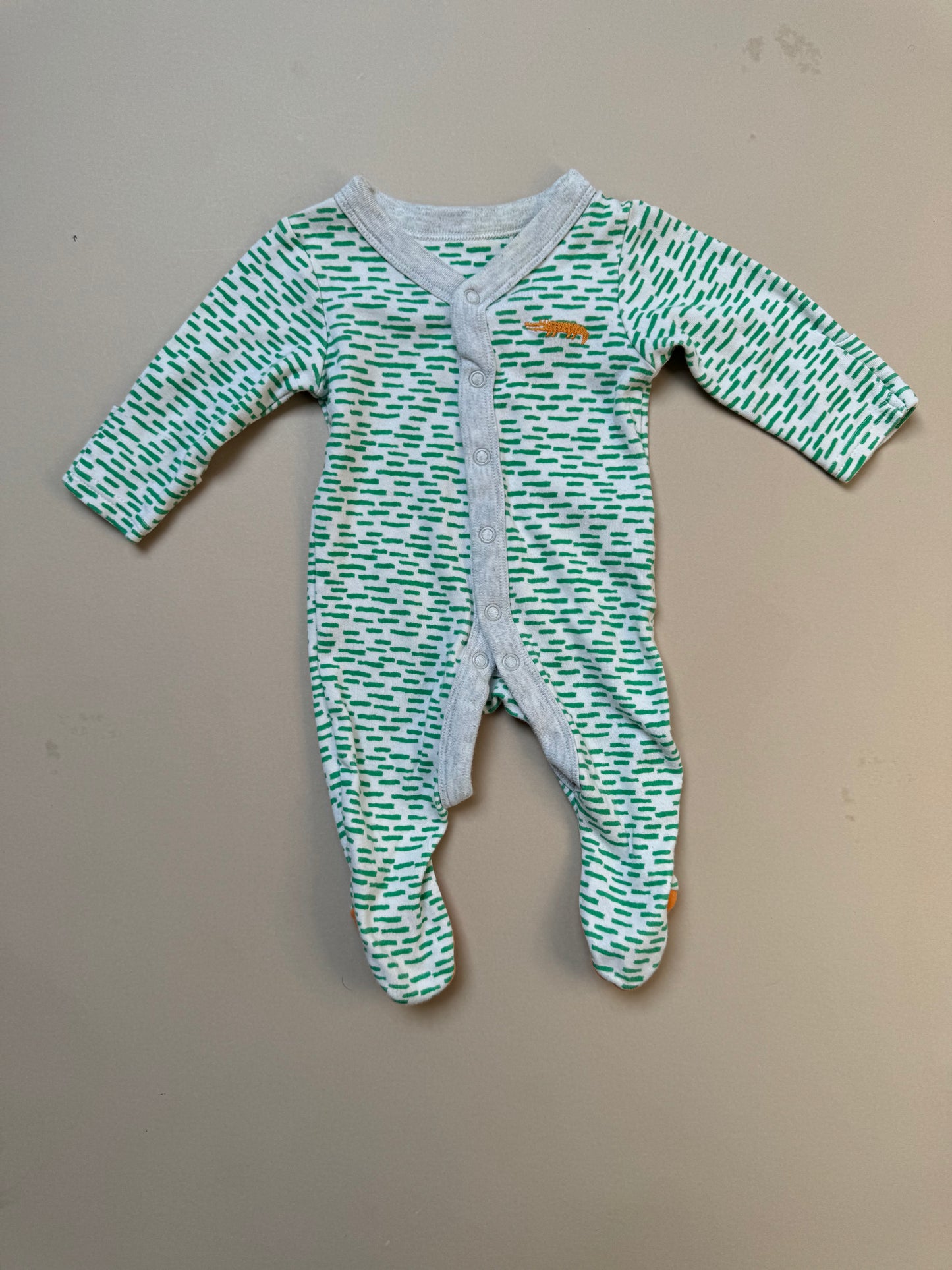Marks & Spencer Crocodile Long Sleeved Onesie in Newborn
