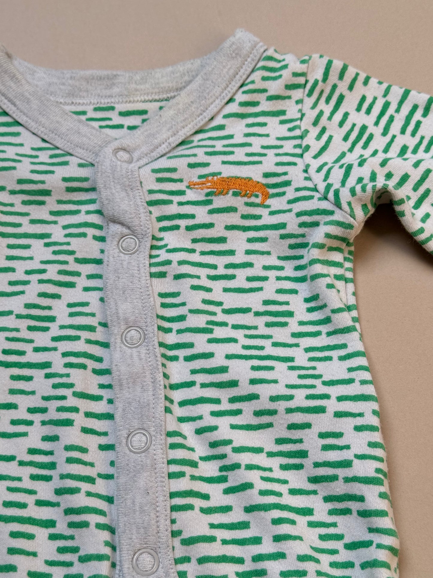 Marks & Spencer Crocodile Long Sleeved Onesie in Newborn