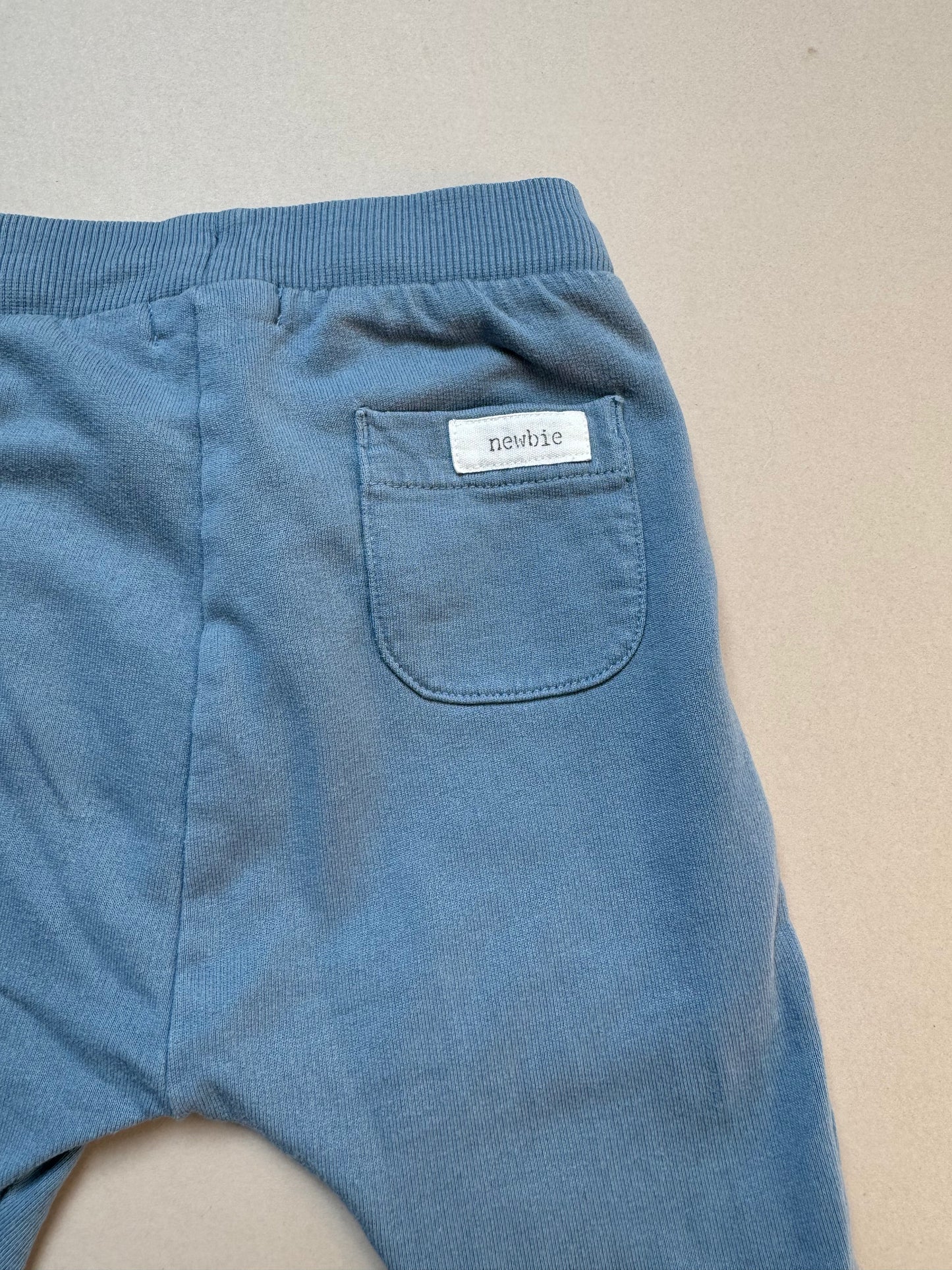 Newbie Blue Cotton Jogging Bottoms in 2-4 Months