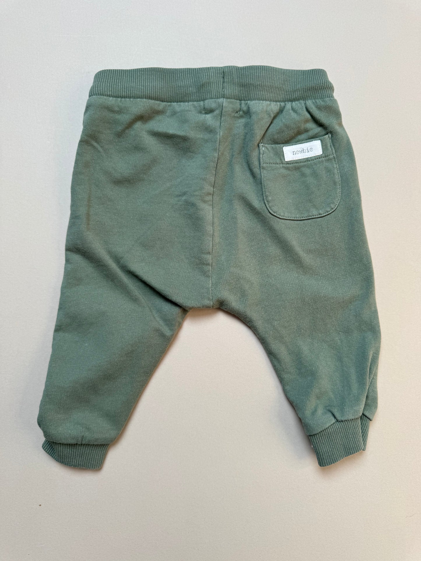 Newbie Khaki Cotton Jogging Bottoms in 2-4 Months