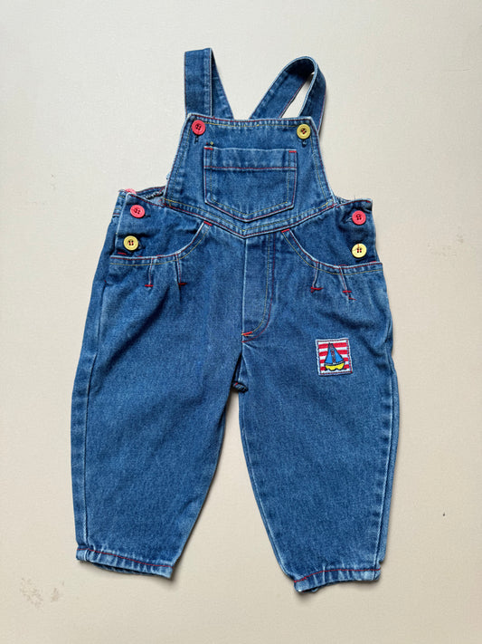 Vintage C&A Denim Dungarees in 3-6 Months