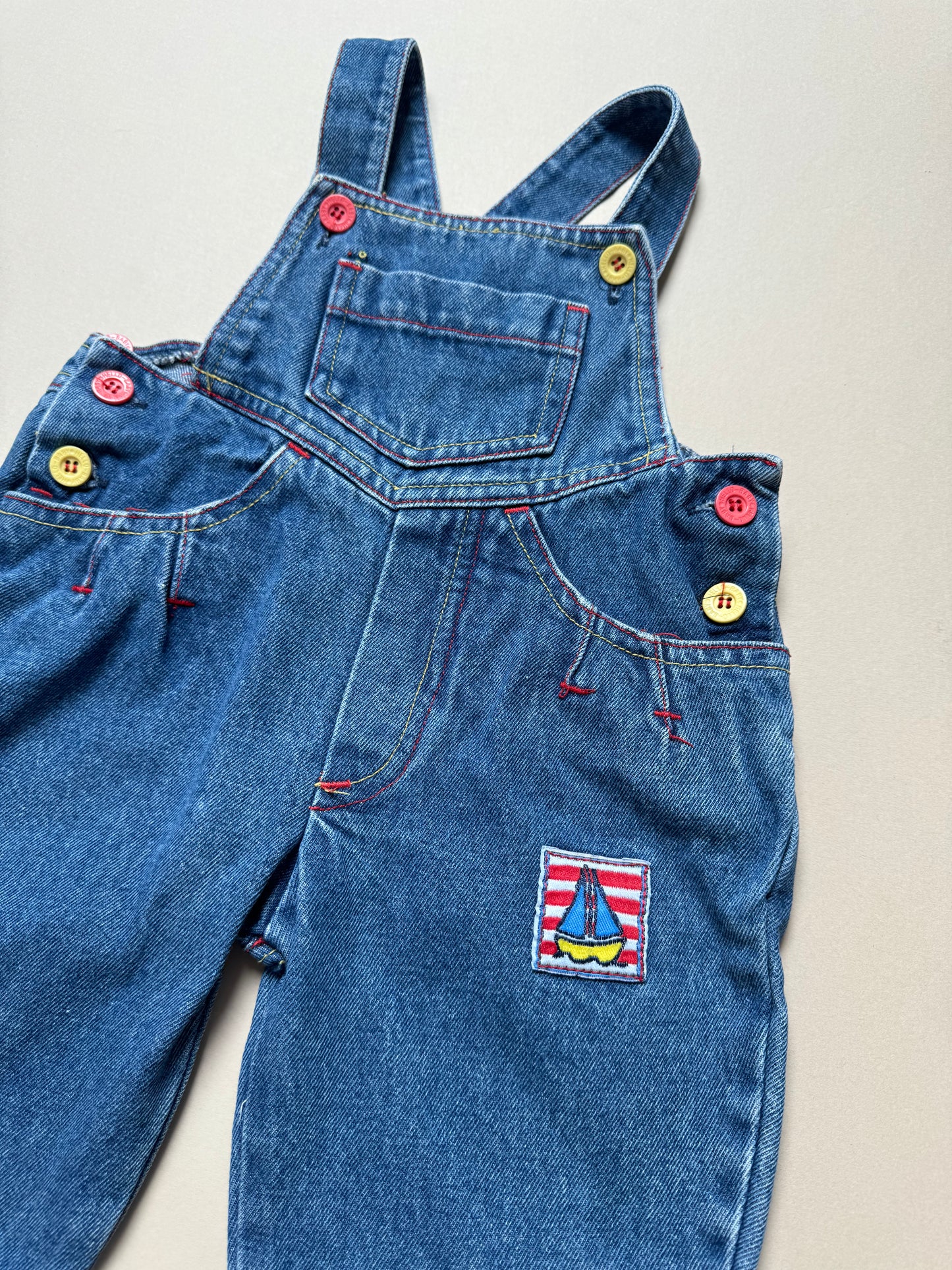 Vintage C&A Denim Dungarees in 3-6 Months
