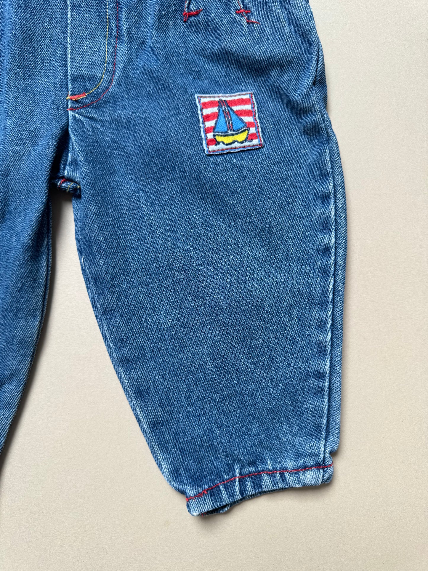 Vintage C&A Denim Dungarees in 3-6 Months