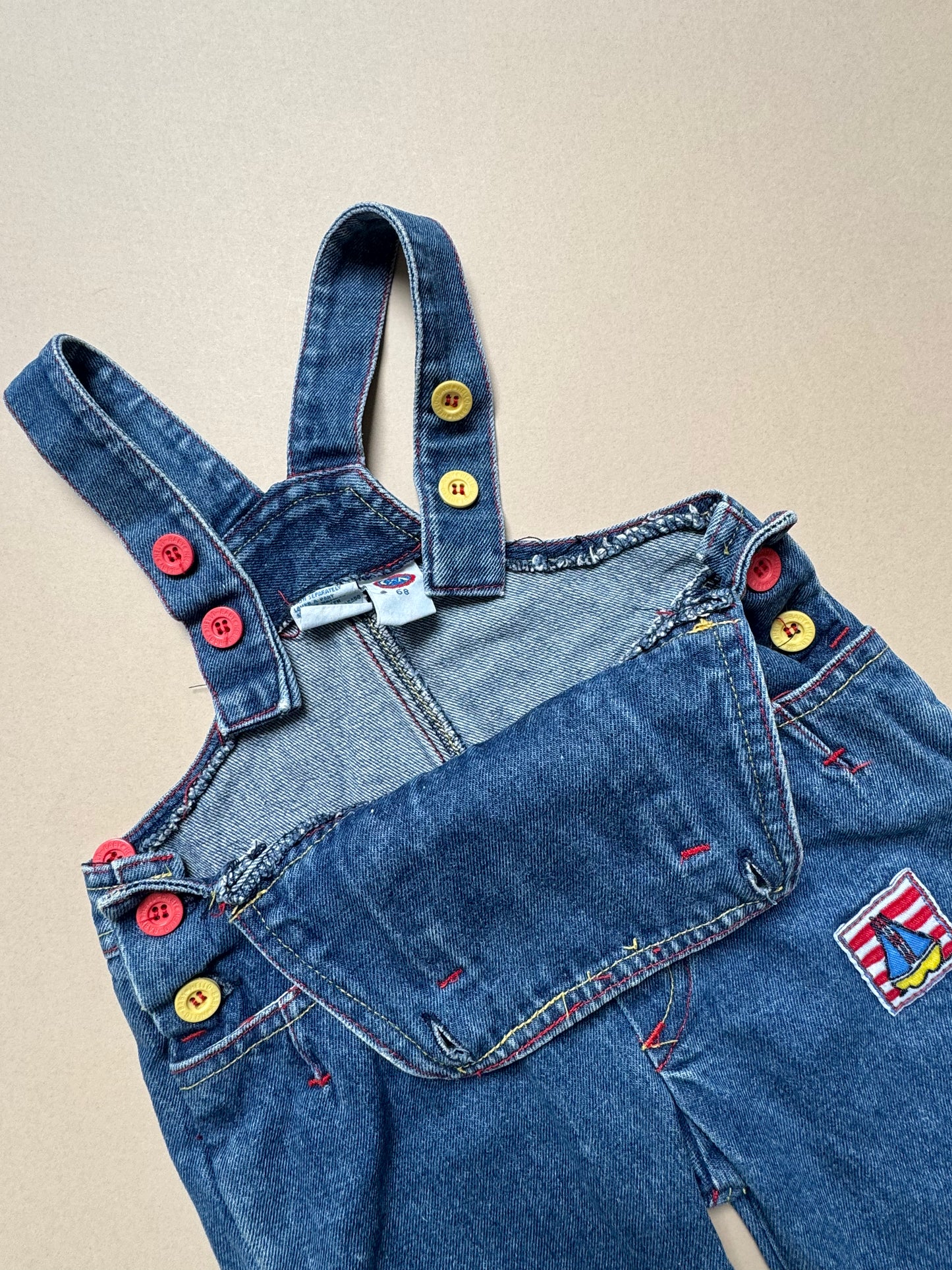 Vintage C&A Denim Dungarees in 3-6 Months