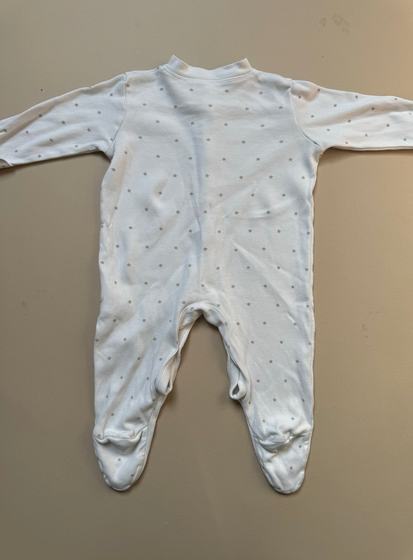 John Lewis Star Printed Long Sleeved Cotton Onesie in 3-6 Months