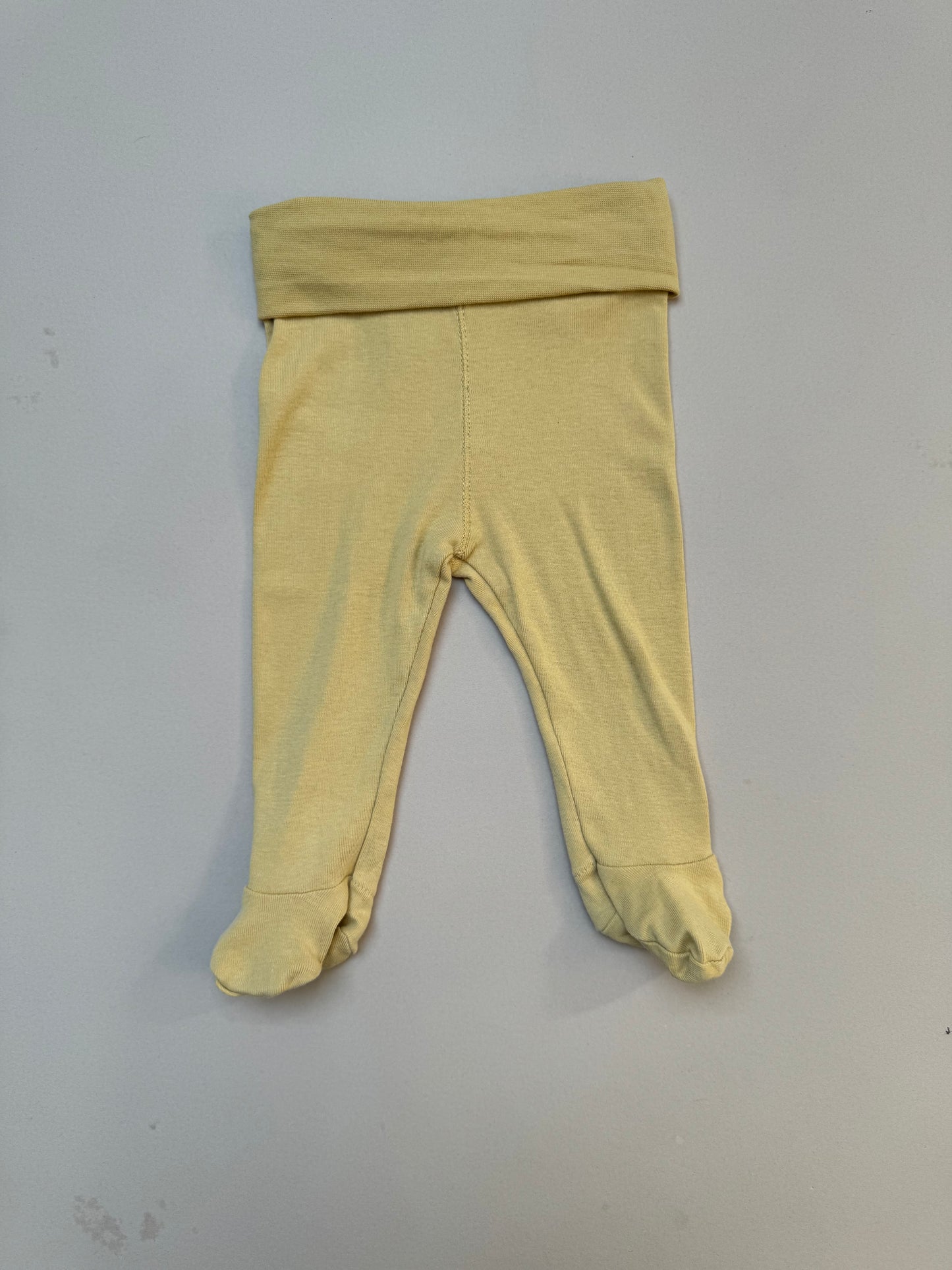H&M Mustard Leggings With Feet in 2-4 Months