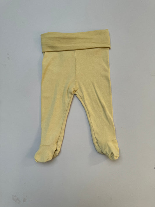 H&M Mustard Leggings With Feet in 2-4 Months