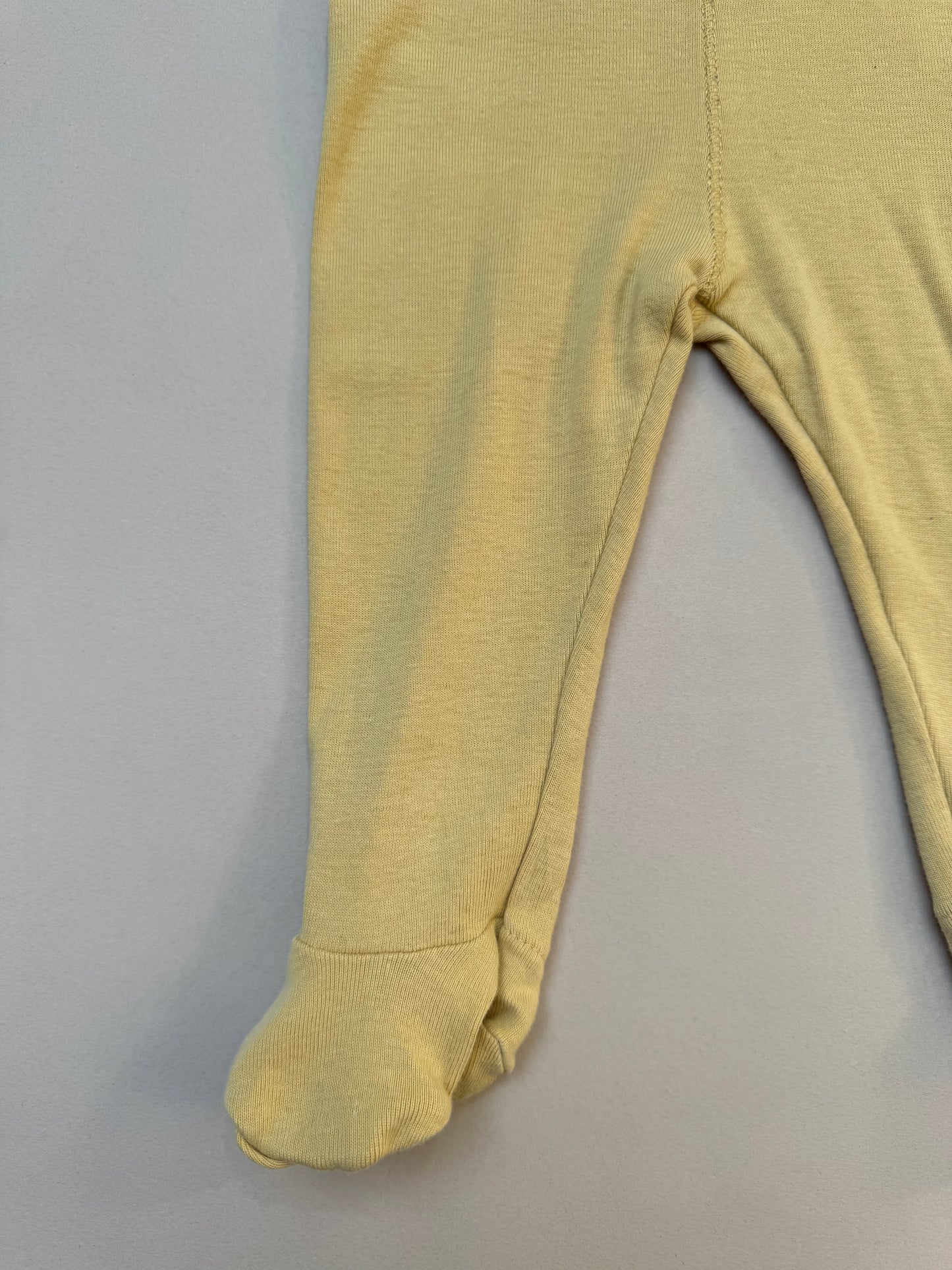 H&M Mustard Leggings With Feet in 2-4 Months