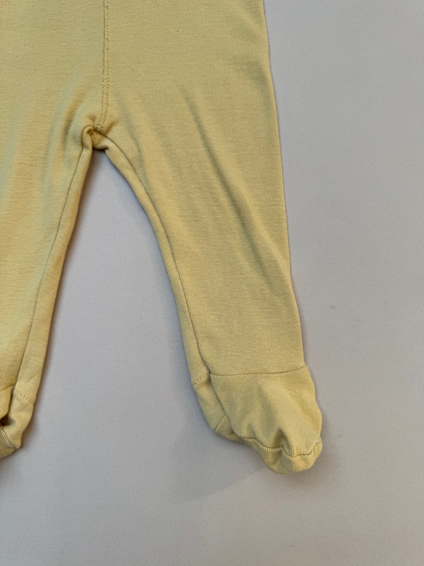 H&M Mustard Leggings With Feet in 2-4 Months