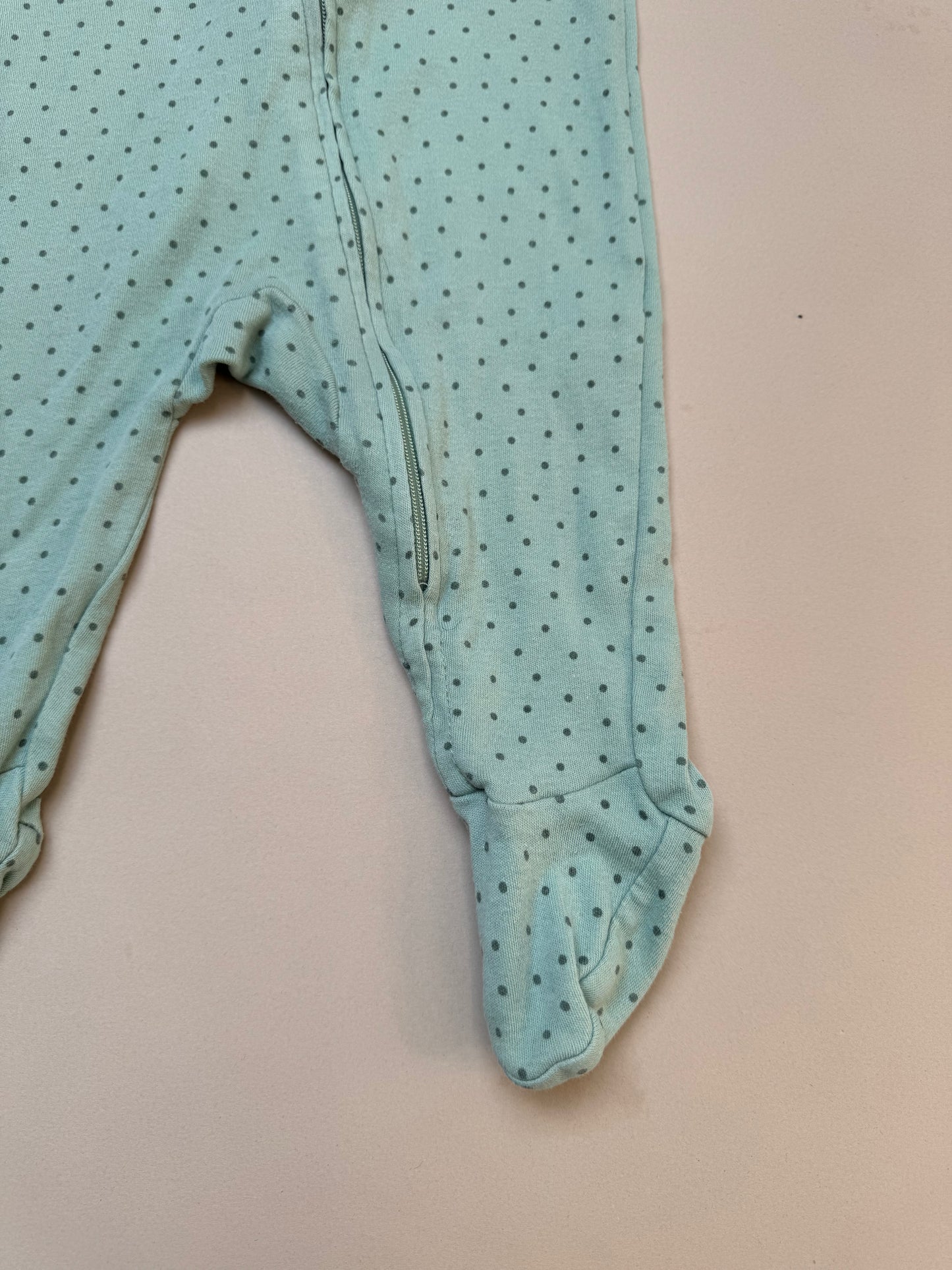 George Mint Green Dotty Zip Up Onesie in 3-6 Months