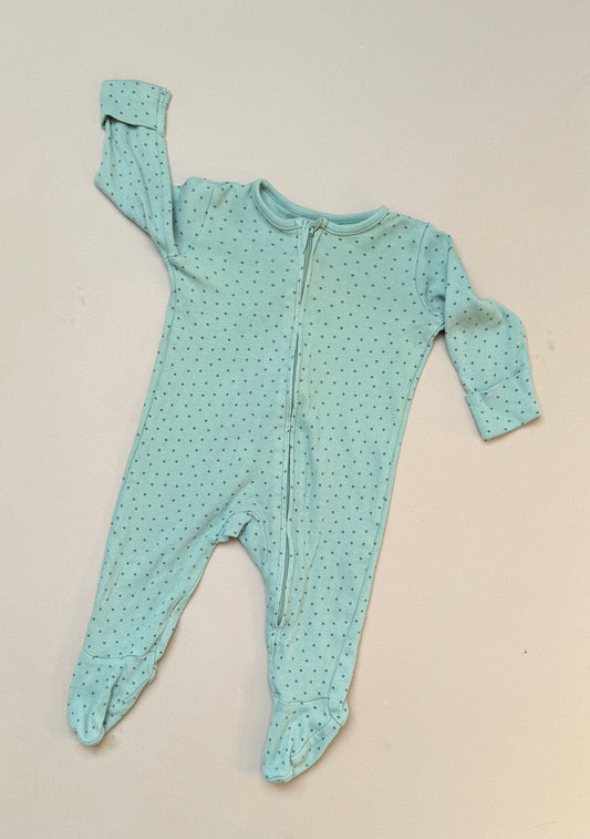 George Mint Green Dotty Zip Up Onesie in 3-6 Months