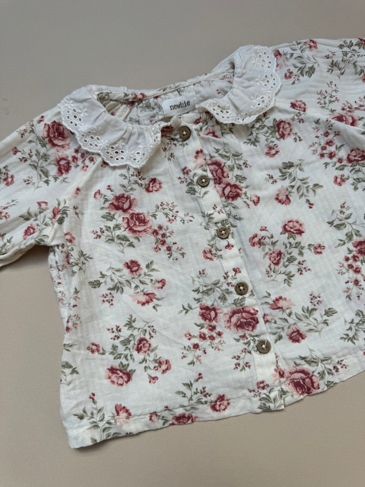 Newbie Rose Printed Blouse in 4-6 Months