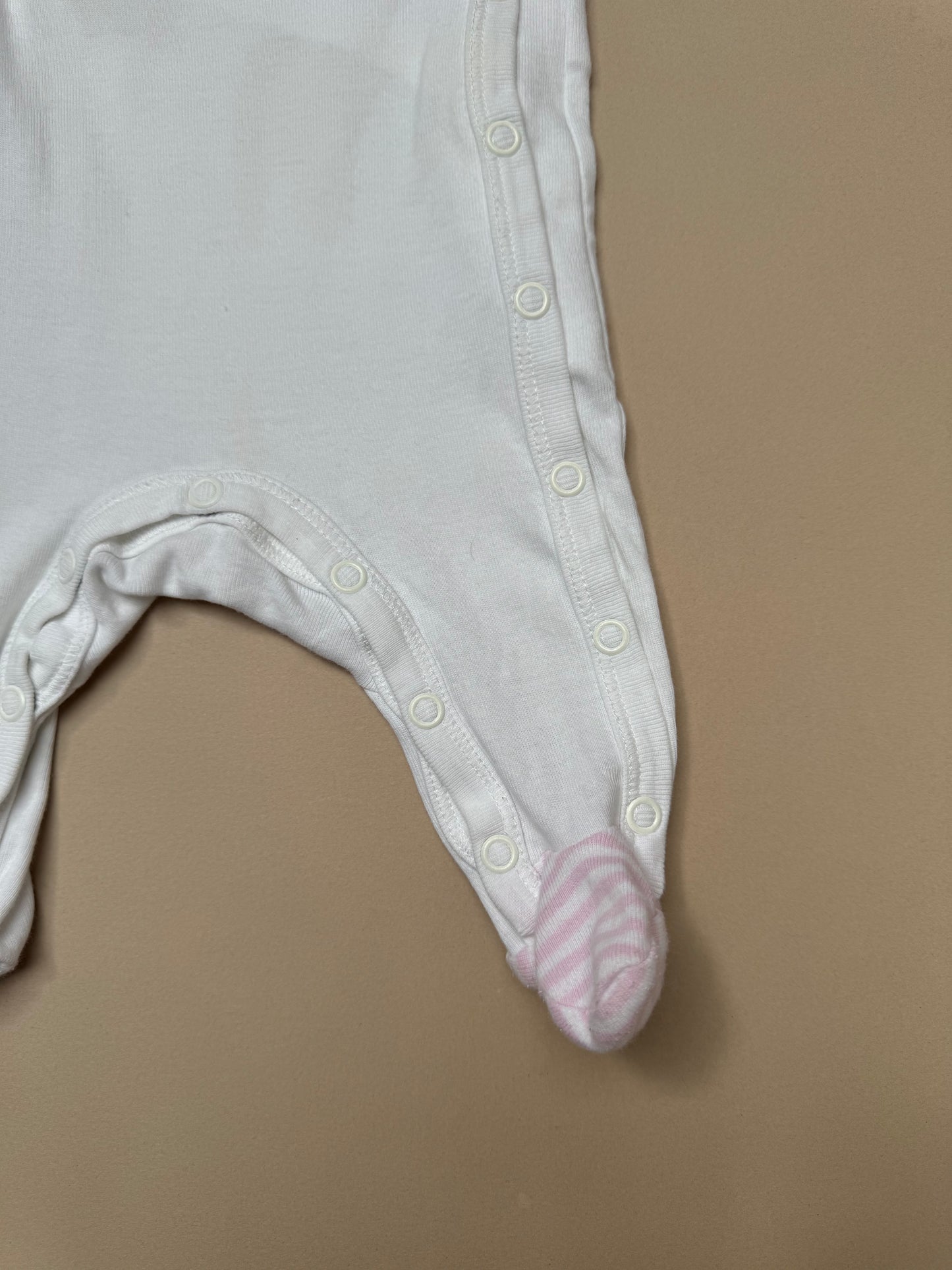 The Little White Company Wrap Over Long Sleeved Onesie in 0-3 Months