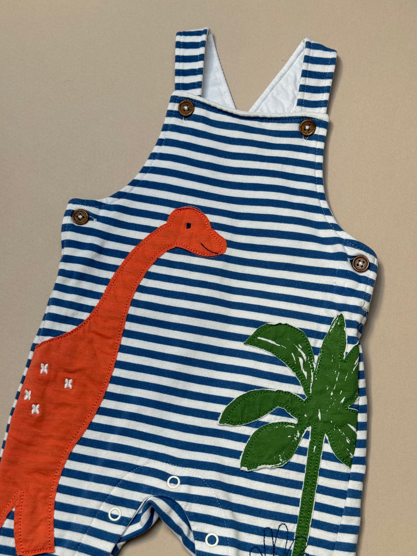 Marks & Spencer Dinosaur Cotton Dungarees in 6-9 Months