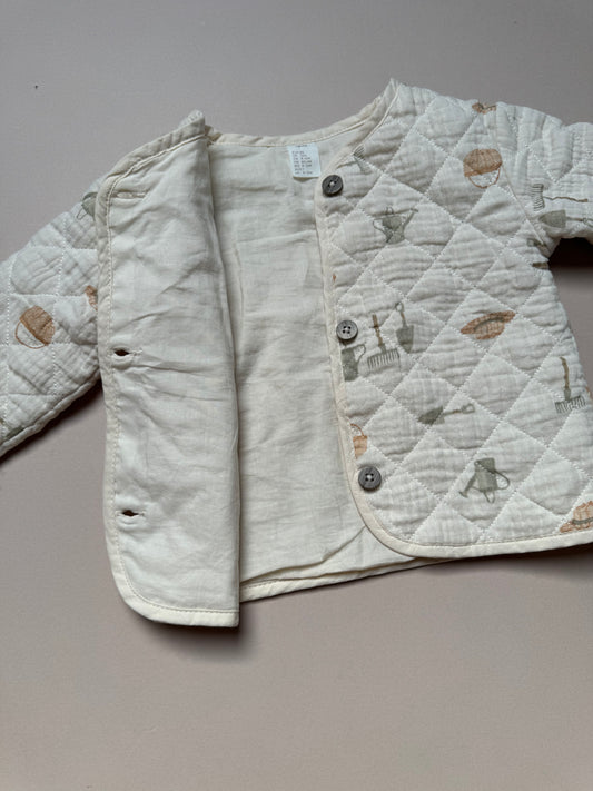 H&M Gardening Printed Thin Cotton Padded Jacket in 9-12 Months