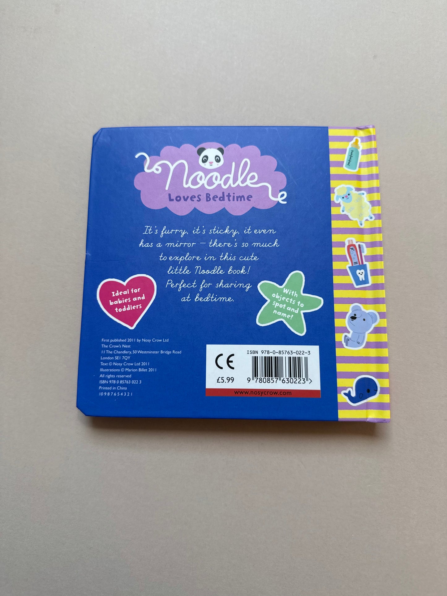 Noodle Loves Bedtime Board Book By Marion Billet