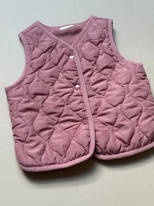 Next Dusky Pink Quilted Gilet in 9-12 Months