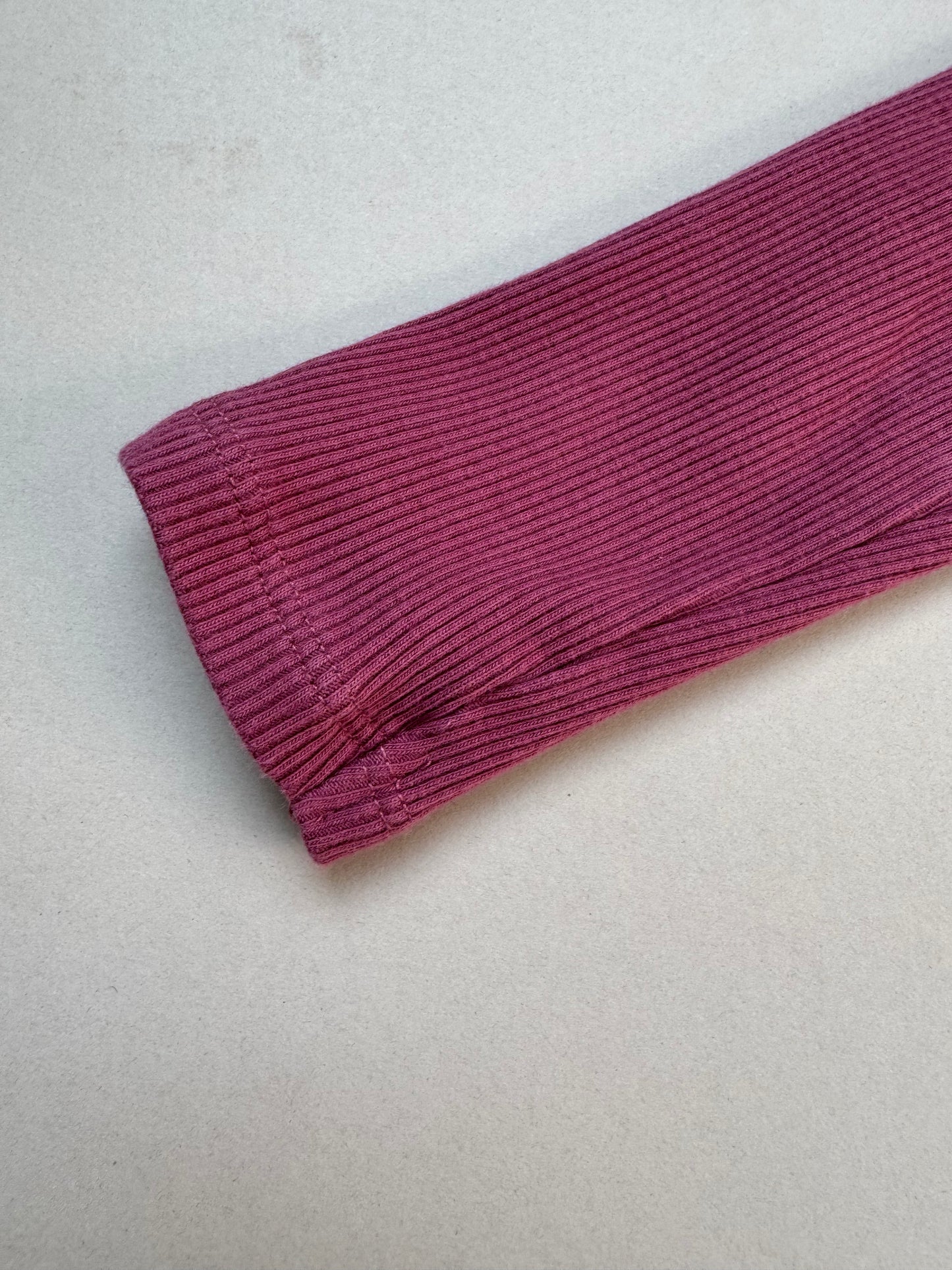 F&F Pink Ribbed Long Sleeved Dress in 9-12 Months