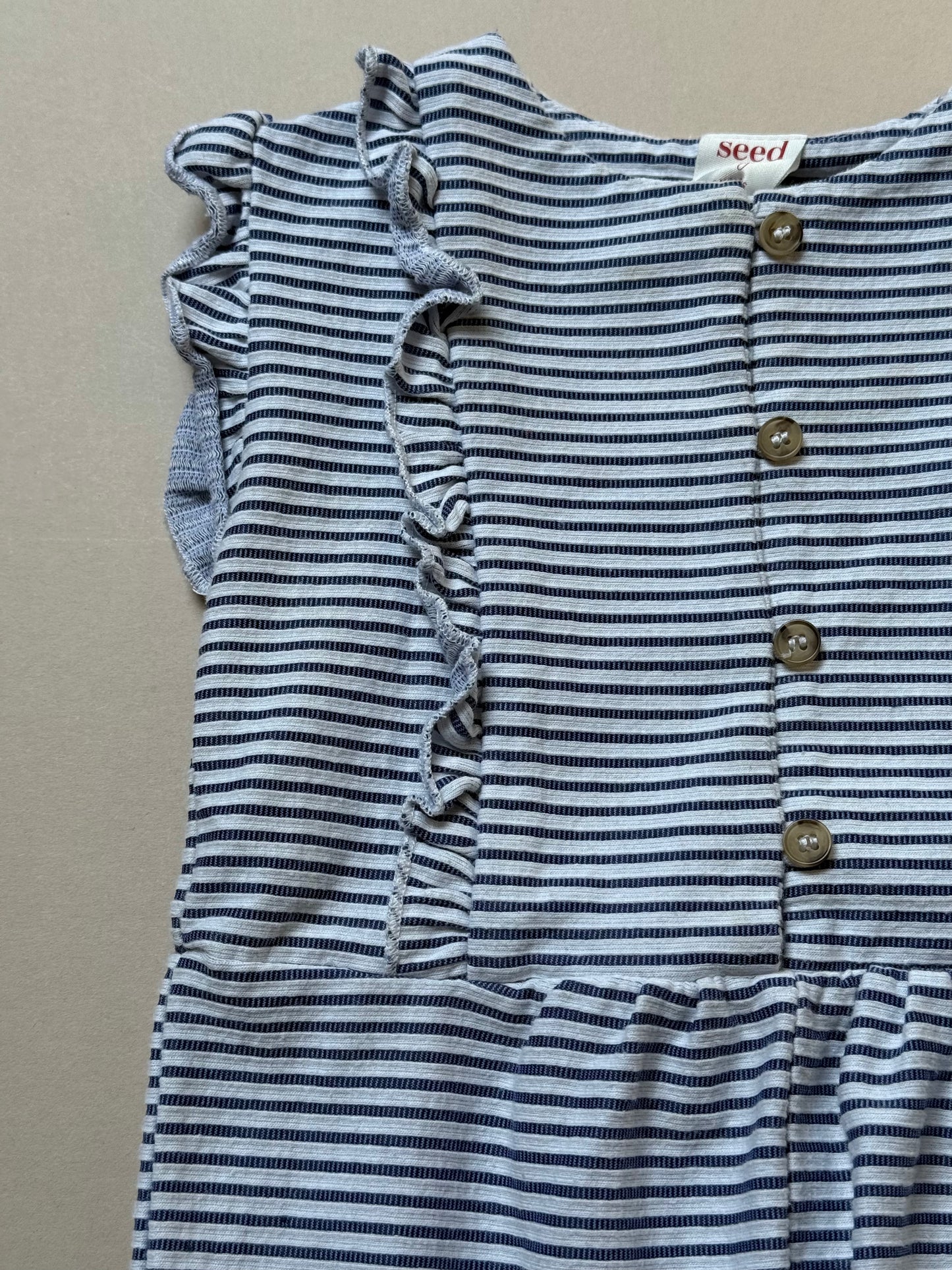 Seed Heritage Cotton Striped Jumpsuit in 6-12 Months