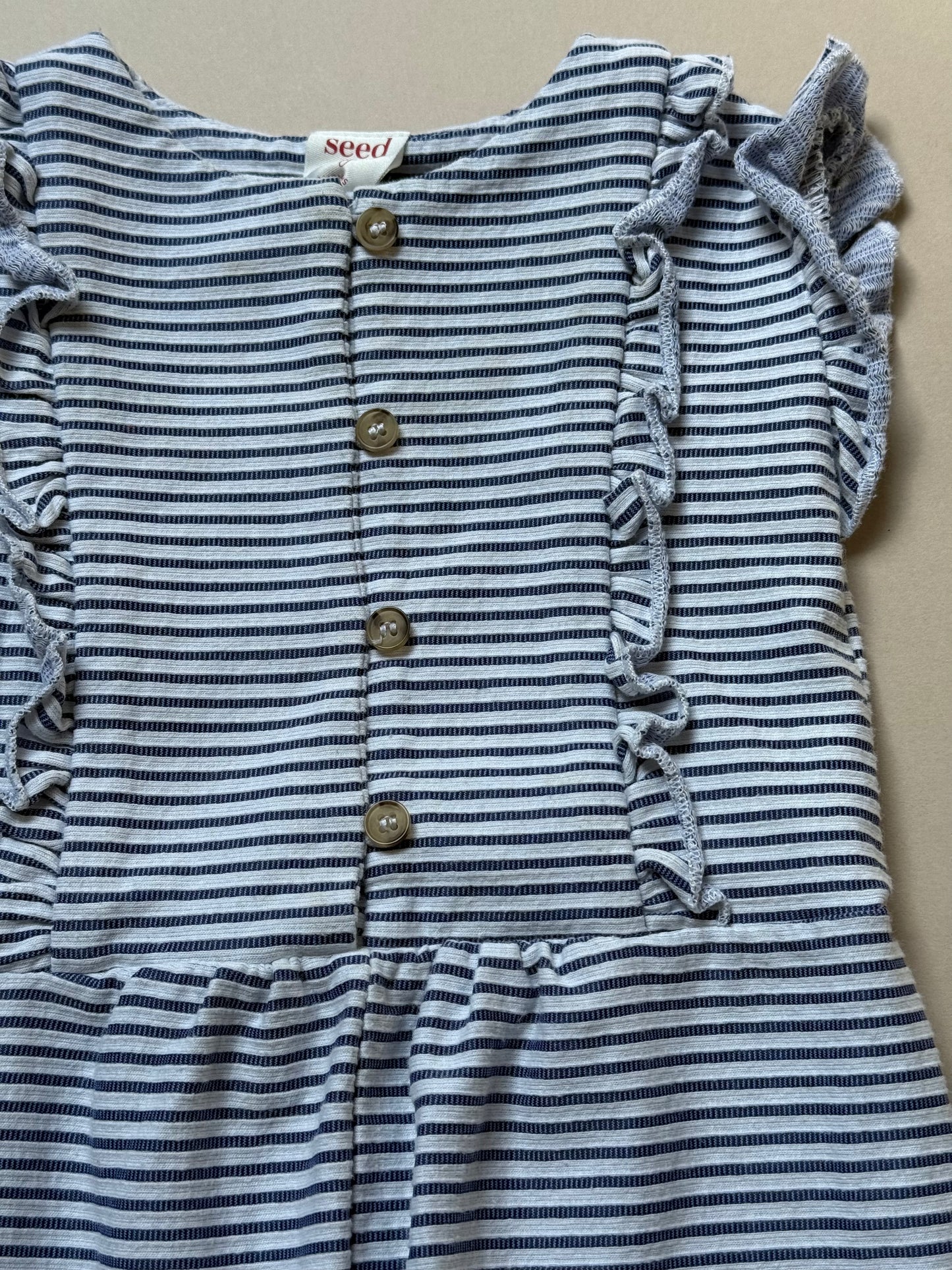 Seed Heritage Cotton Striped Jumpsuit in 6-12 Months